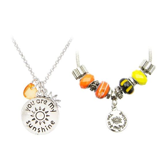 Glam & Glow "You Are My Sunshine" Charm Bracelet and Necklace Set - Picture 3 of 8